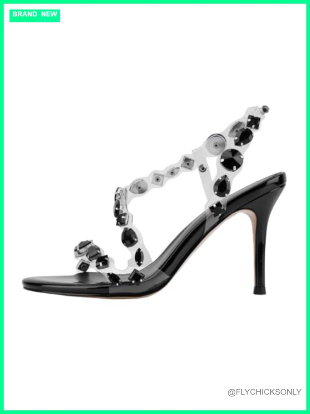 Rhinestone Stiletto Heeled Sandals Wrap-Around High Heels Open Toe Sexy Heel